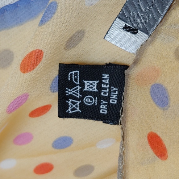 Worth 100% Silk Multi Color Polk a Dot Scarf - Picture 7 of 11